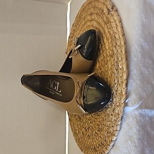 AGL Tan and Black Flats